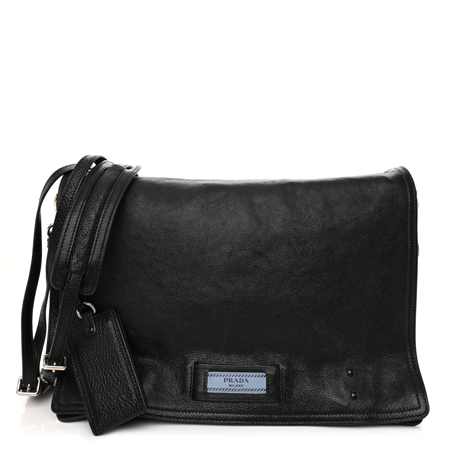 Glace Calf Etiquette Flap Black Astrale