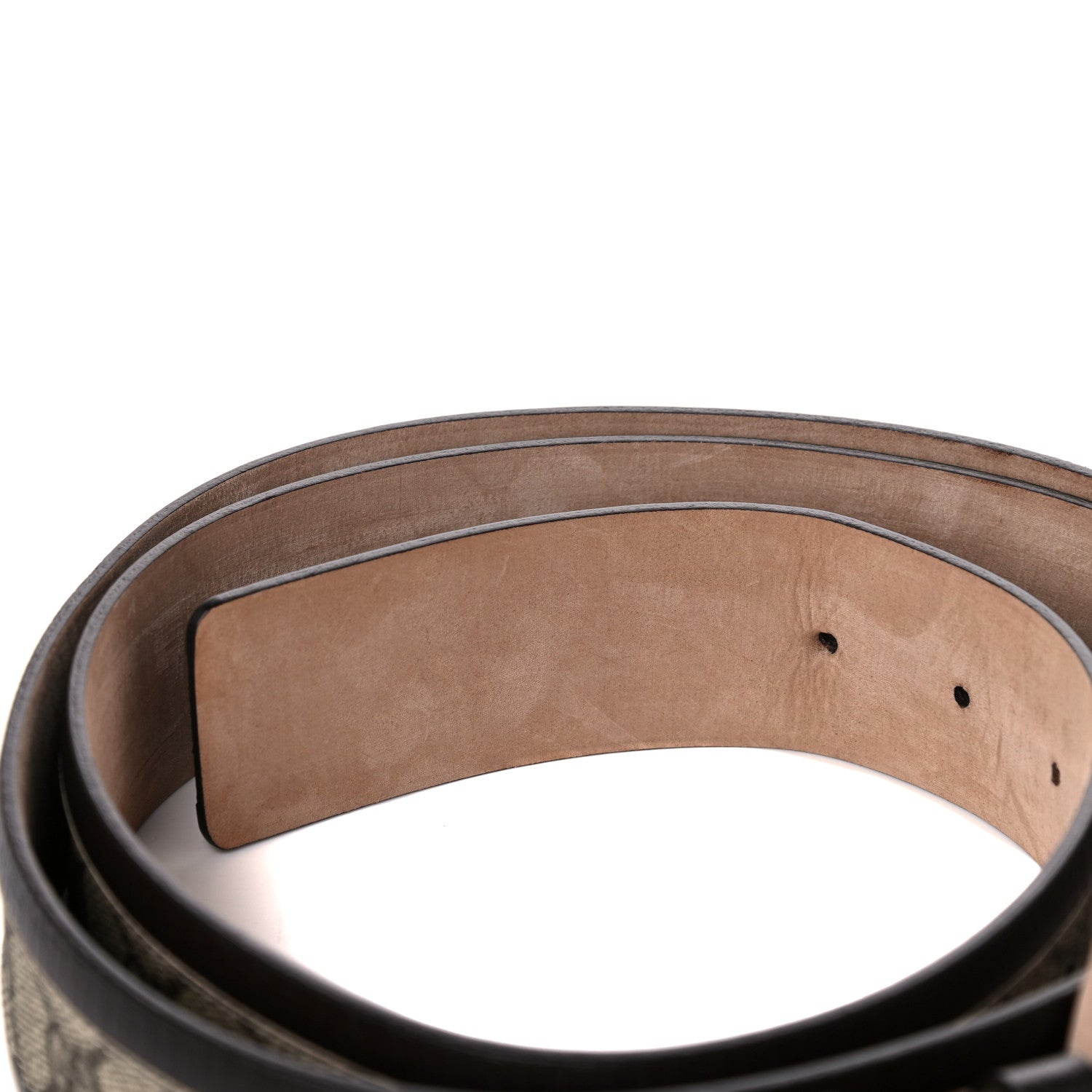 Gucci GG Supreme Monogram Niagara Lux Calfskin Interlocking G 40mm Belt 125 50 Beige Ebony Cocoa 5 of 6