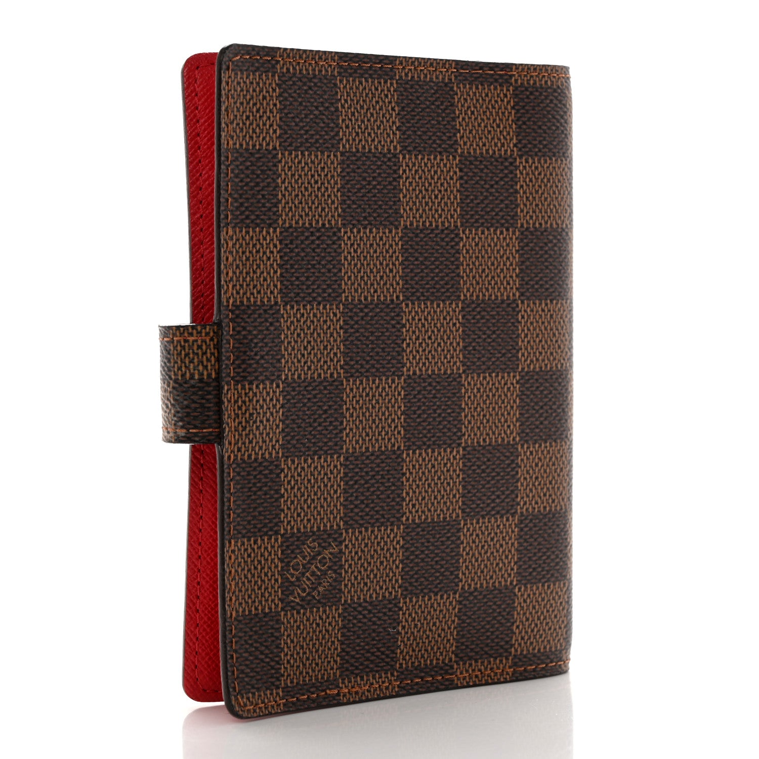 Louis Vuitton Damier Ebene Koala Small Ring Agenda Cover Red 3 of 8