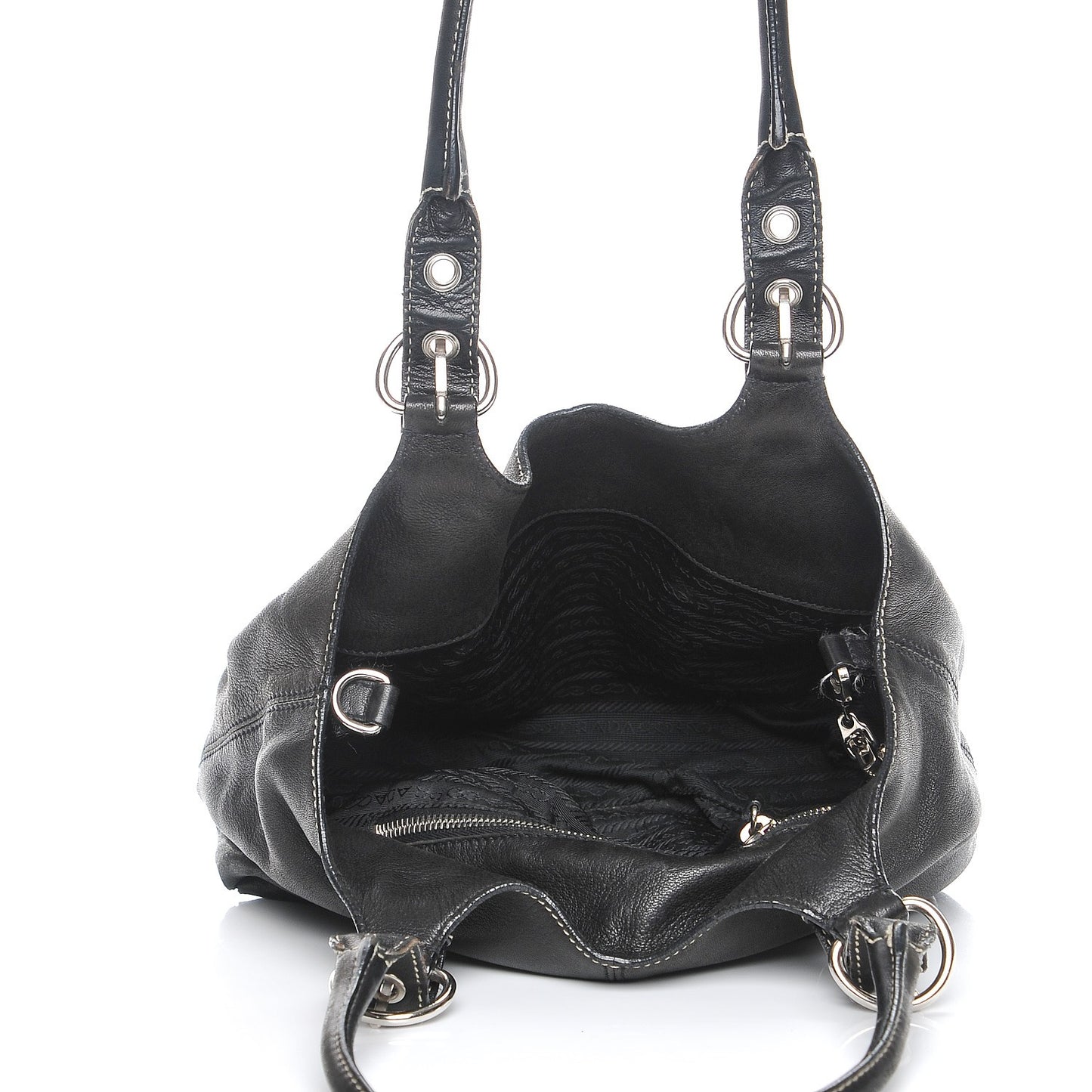 Nappa Small Shoulder Bag Nero Black