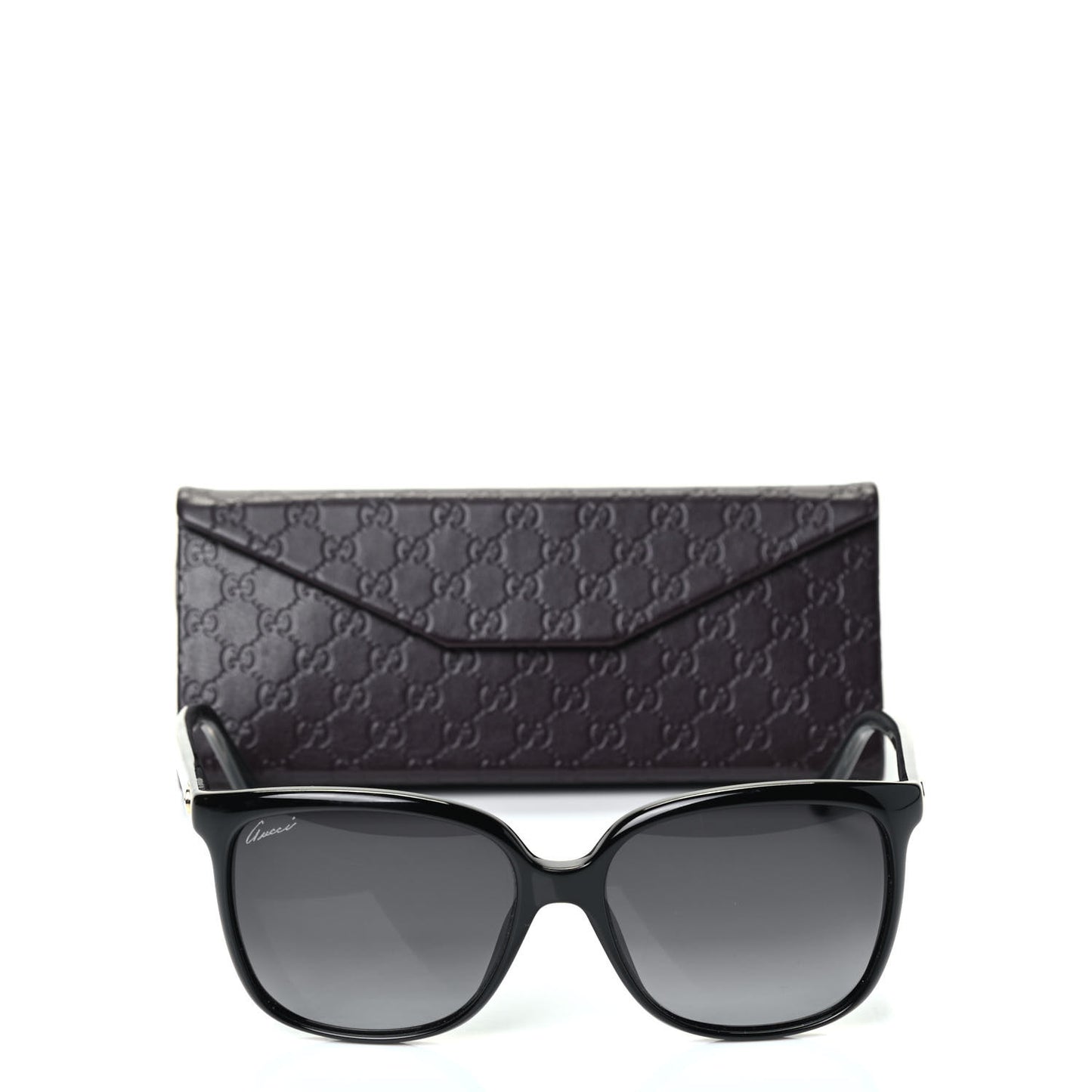 Acetate Square Frame Oversized Sunglasses GG3696/S Black Crystal