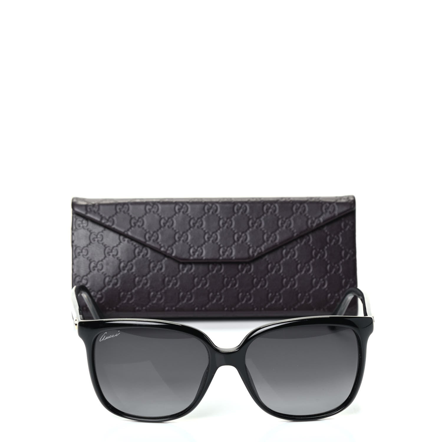 Gucci Acetate Square Frame Oversized Sunglasses GG3696/S Black Crystal 6 of 6
