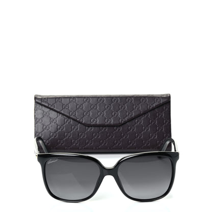 Gucci Acetate Square Frame Oversized Sunglasses GG3696/S Black Crystal 6 of 6