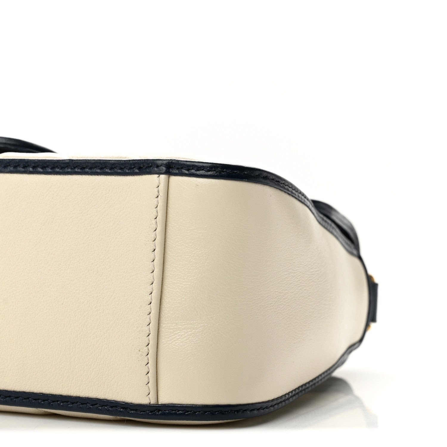 Gucci Vintage Effect Calfskin Matelasse Diagonal Mini Torchon GG Marmont Top Handle Shoulder Bag Mystic White Blue Agata 10 of 13