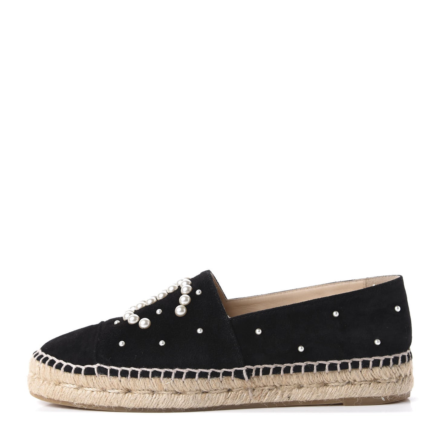 Suede Pearl CC Espadrilles 38 Black