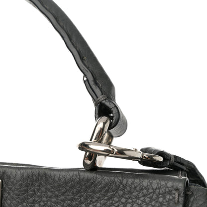 Fendi Cuoio Romano Selleria Bi-Color Medium Peekaboo Iconic Satchel Asfalto Latte 18 of 24