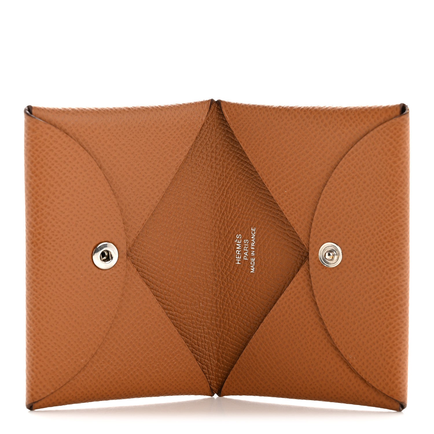 Hermes Epsom Calvi Card Case Gold 5 of 6