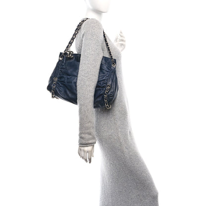 Chanel Lambskin Large Sharpei Shoulder Bag Blue 2 of 10