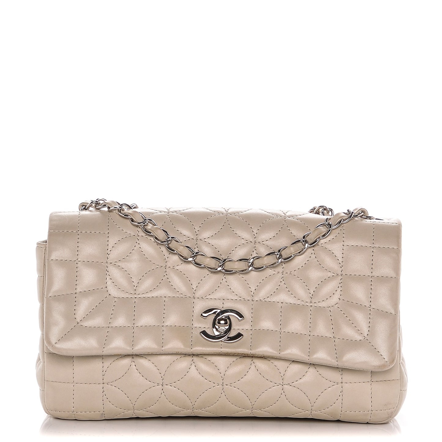 Lambskin Lady Graphic Flap Ivory