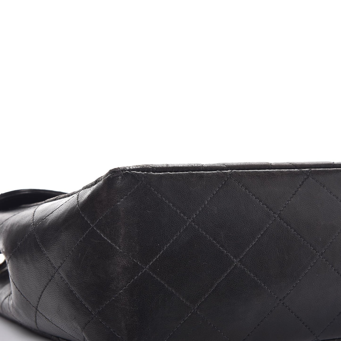 Lambskin Quilted Jumbo Single Flap Black