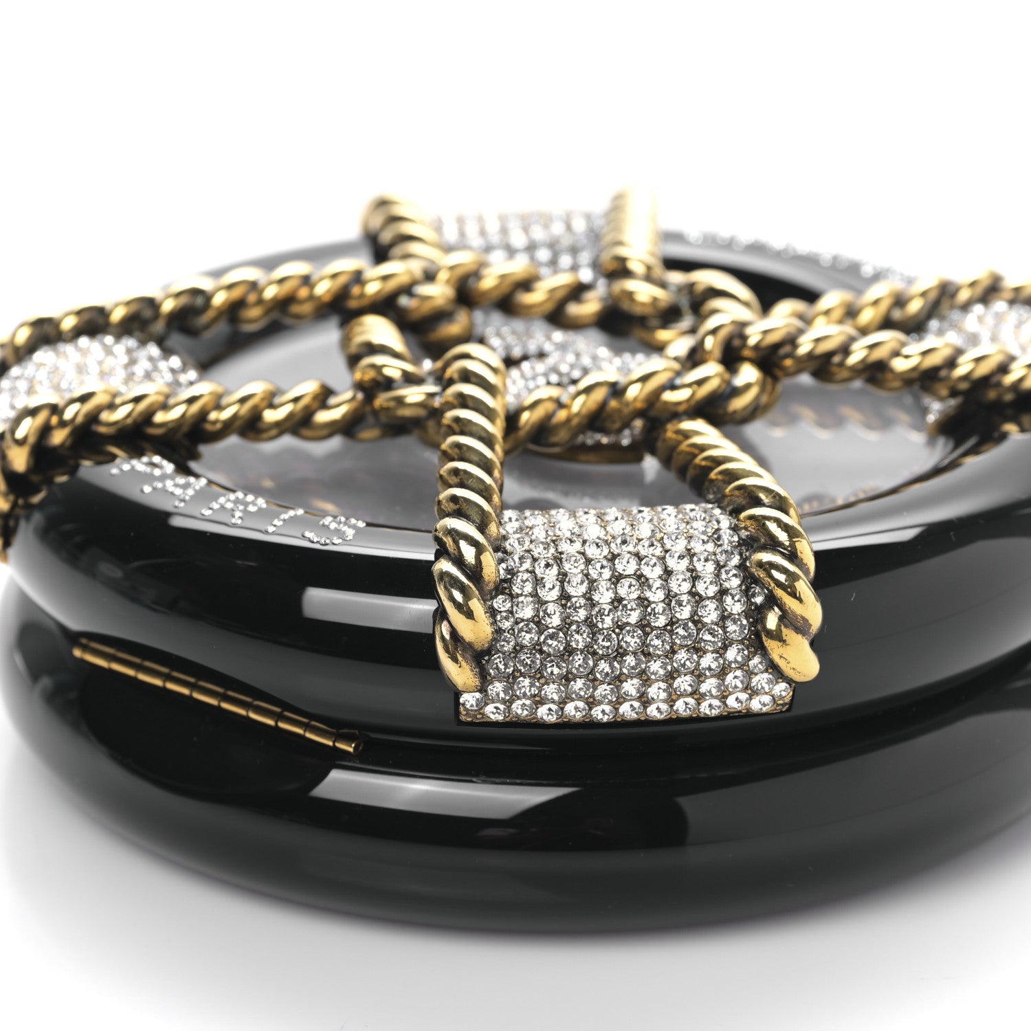 Chanel Resin Crystal Rescue Wheel Minaudière Black 9 of 9