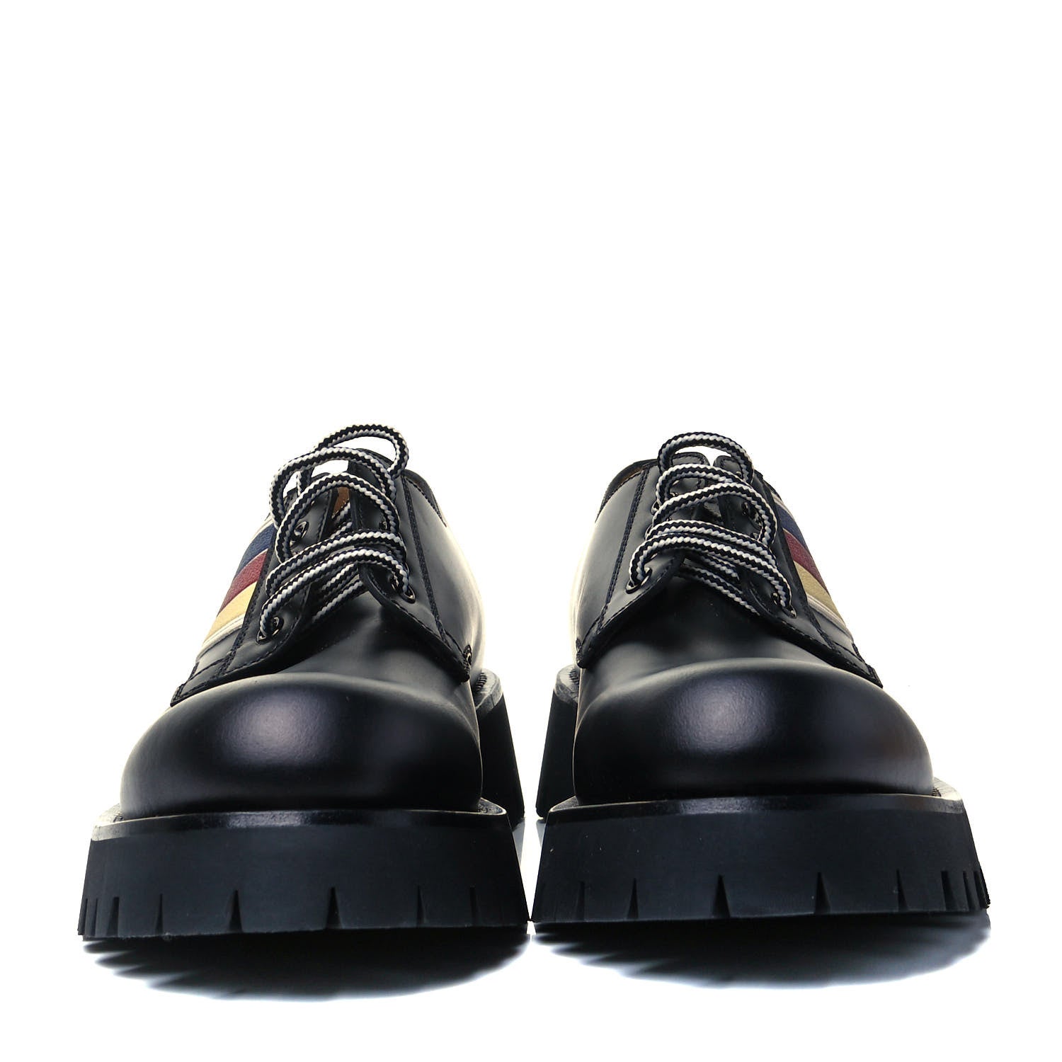 Gucci Calfskin Oliver Sylvie Web Mens Oxfords 8 Black 2 of 8