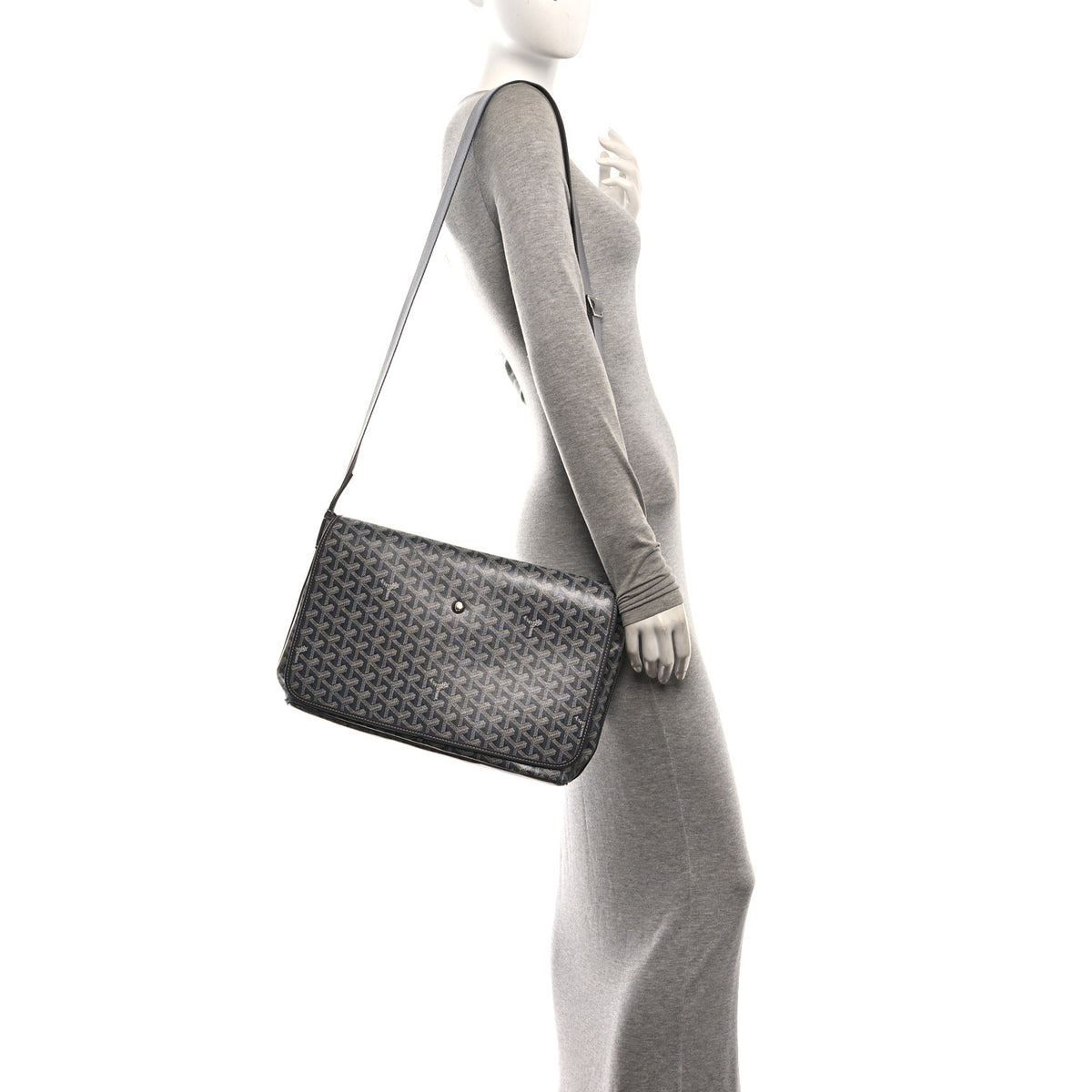 Goyard Goyardine Capetien Messenger Bag Grey 2 of 9