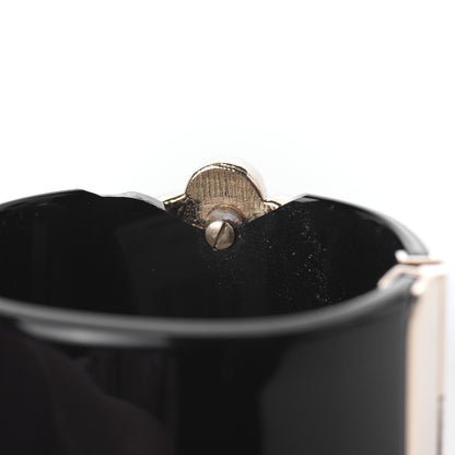 Chanel Resin Gripoix Pearl Cuff Black Gold 6 of 9
