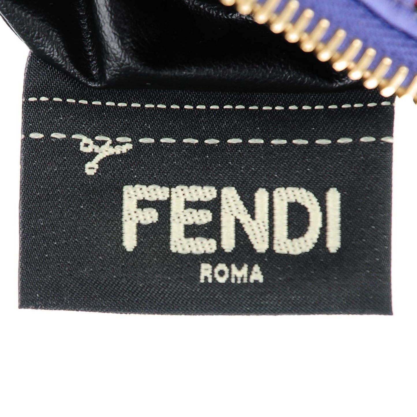 Nylon Roma Print Cosmetic Pouch Cassis Paglia
