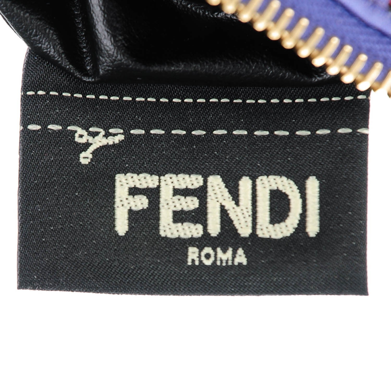 Fendi Nylon Roma Print Cosmetic Pouch Cassis Paglia 8 of 9