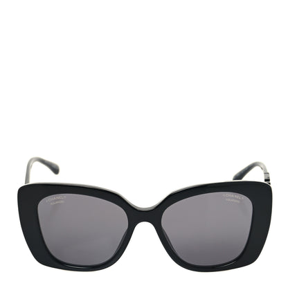 Chanel Acetate Strass Polarized Square Sunglasses 5422-B Black 2 of 7