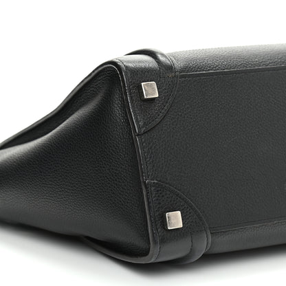 Celine Drummed Calfskin Micro Luggage Black 8 of 14
