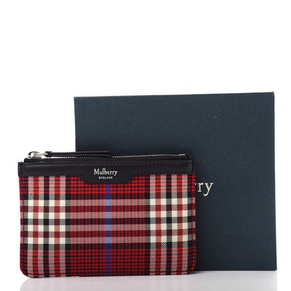 Mulberry Tartan Canvas Zip Coin Purse Scarlet 8 of 8