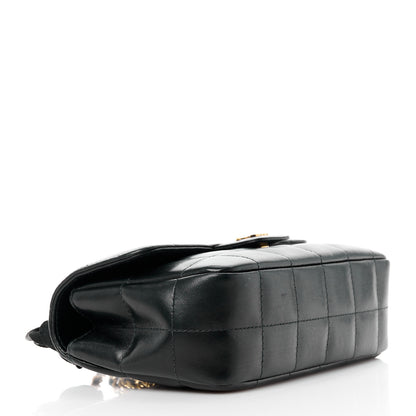 Chanel Lambskin Quilted Mini Chocolate Bar Camellia Flap Black 4 of 11
