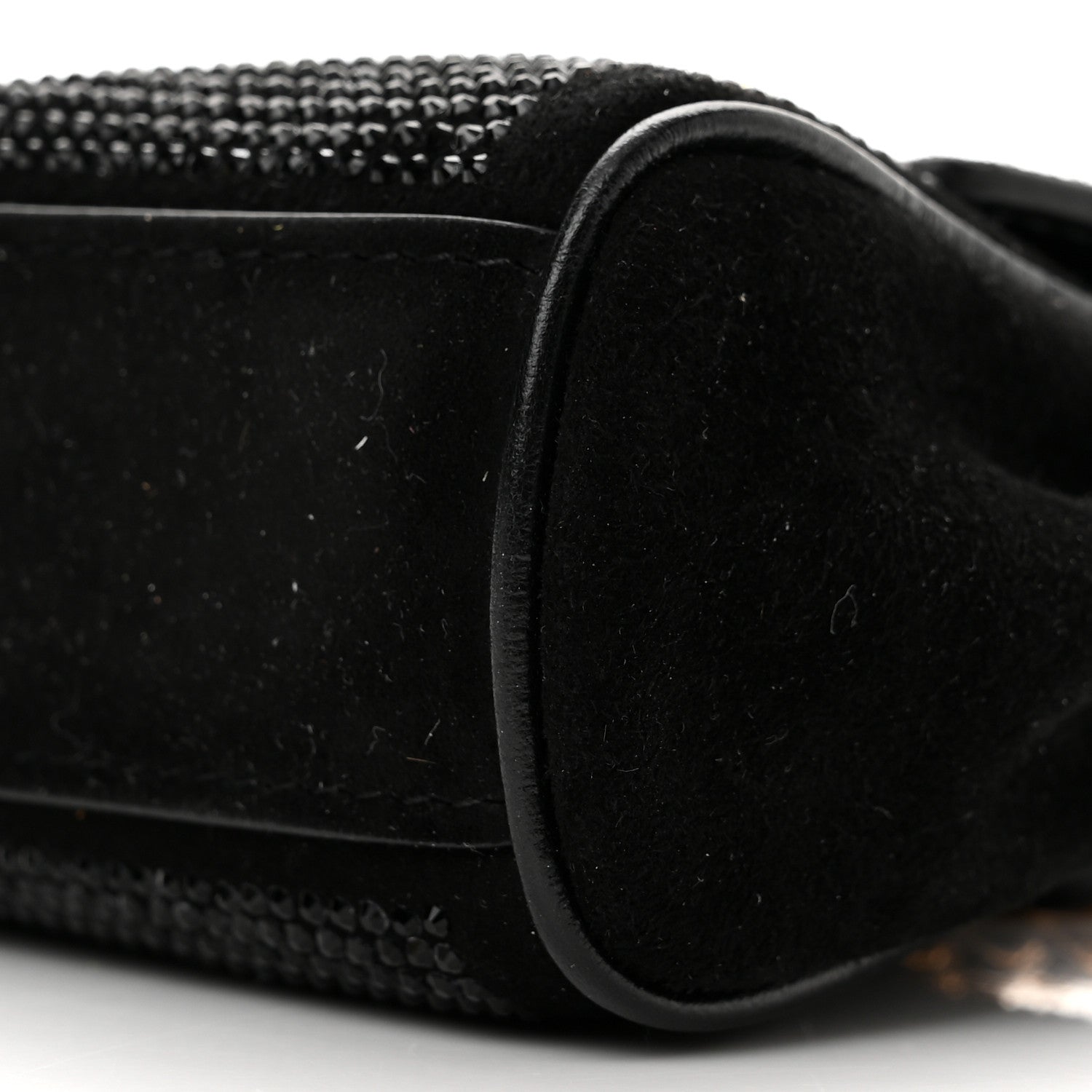 Versace Suede Crystal Studded Micro La Medusa Bag Black 9 of 9