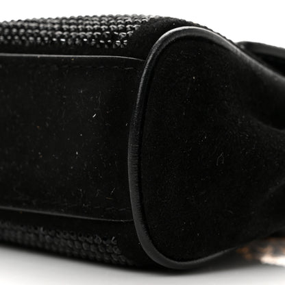 Versace Suede Crystal Studded Micro La Medusa Bag Black 9 of 9