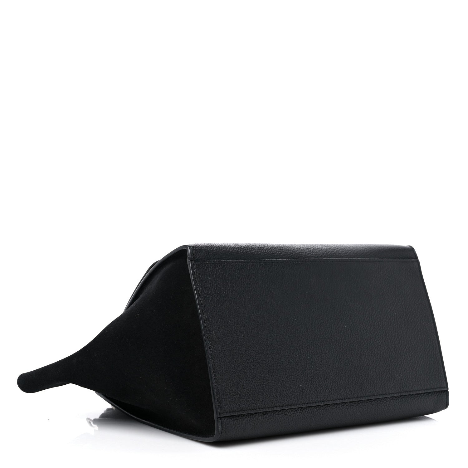 Celine Drummed Calfskin Suede Medium Trapeze Black 4 of 13