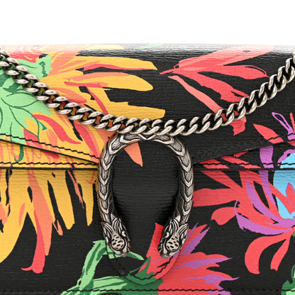 Gucci X KEN SCOTT New Shangai Calfskin Jenny Floral Print Super Mini Dionysus Shoulder Bag Black Pink 7 of 9