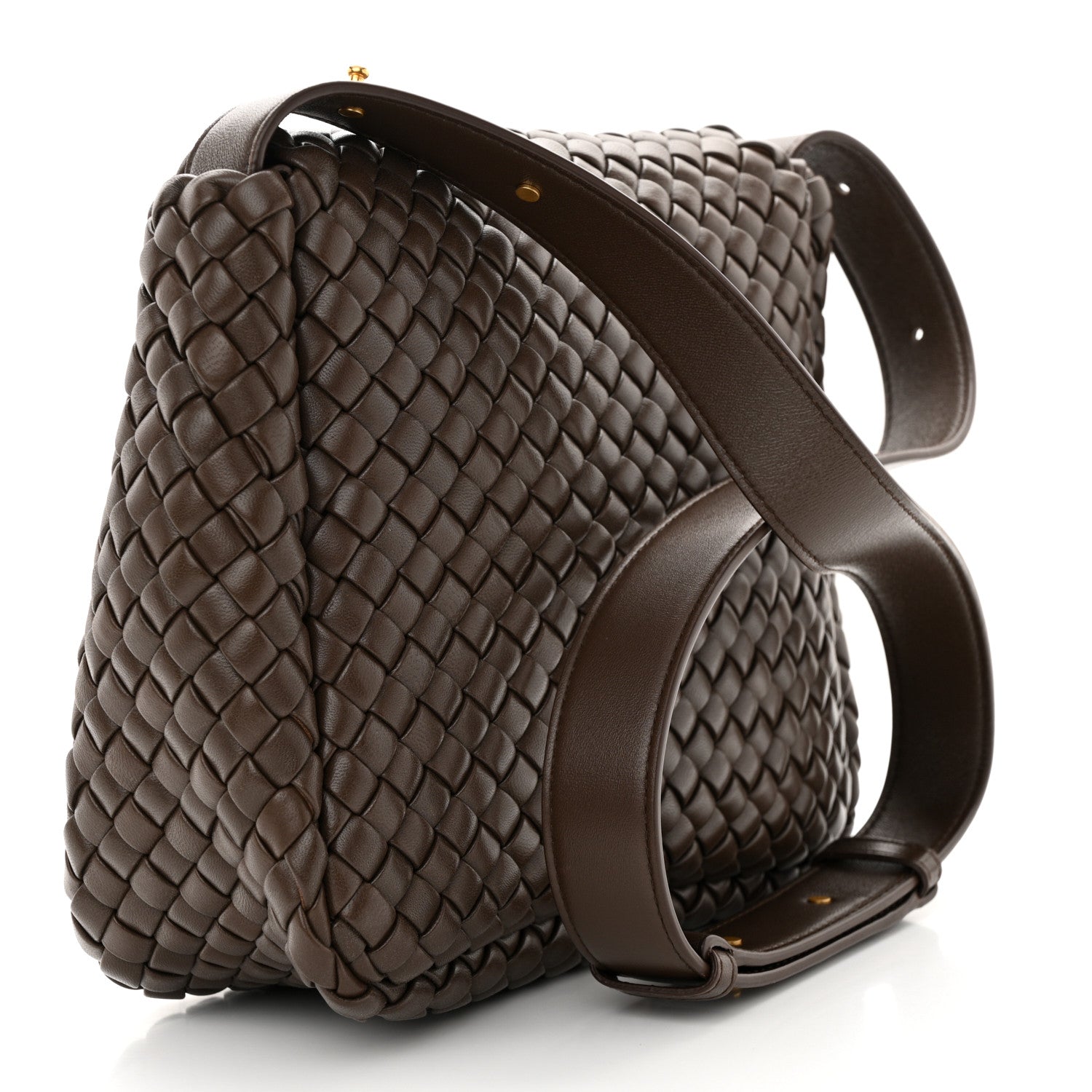 Bottega Veneta Nappa Intreccicio Padded Cobble Shoulder Bag Light Brown 3 of 12