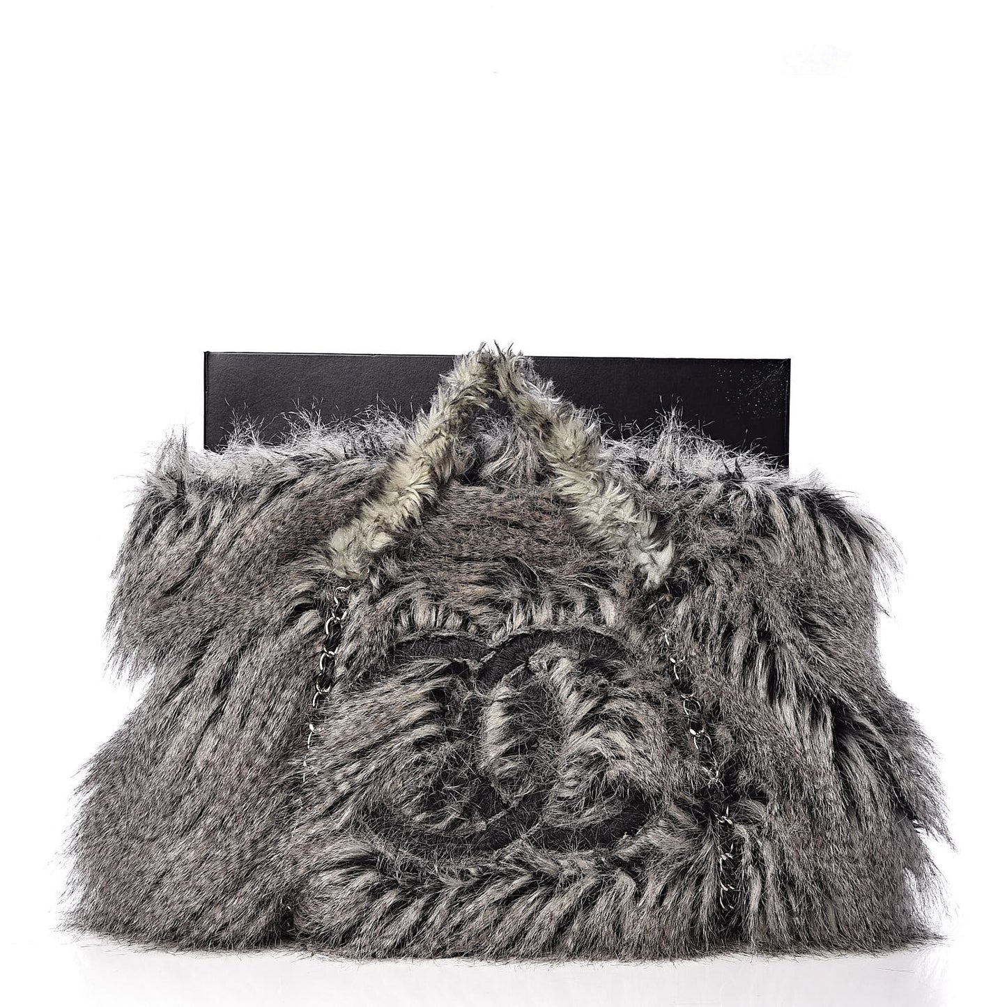 Arctic Fantasy Fur Large Tote Grey