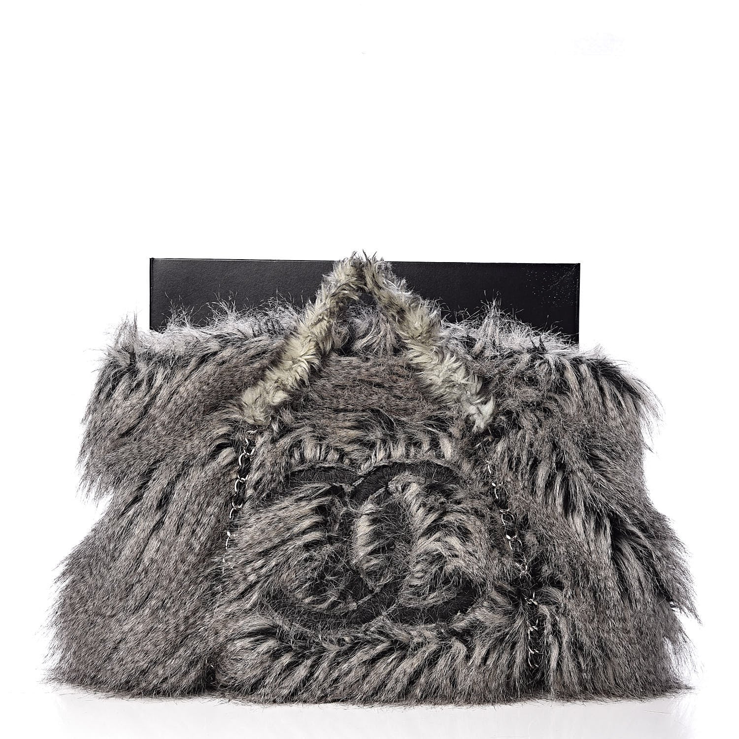 Chanel Arctic Fantasy Fur Large Tote Grey 11 of 11