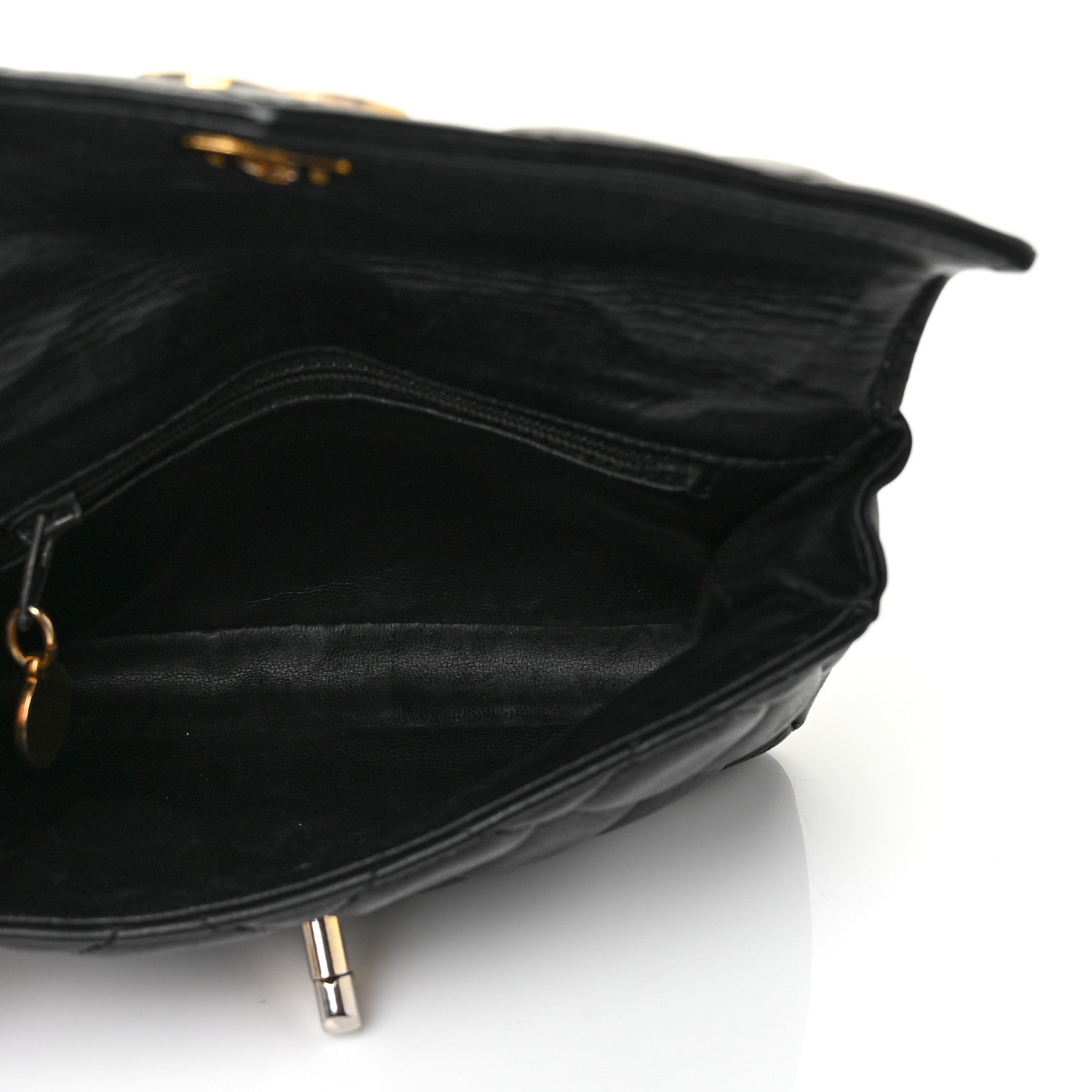 Chanel Lambskin Quilted Flap Waist Belt Bag Black 4 of 8