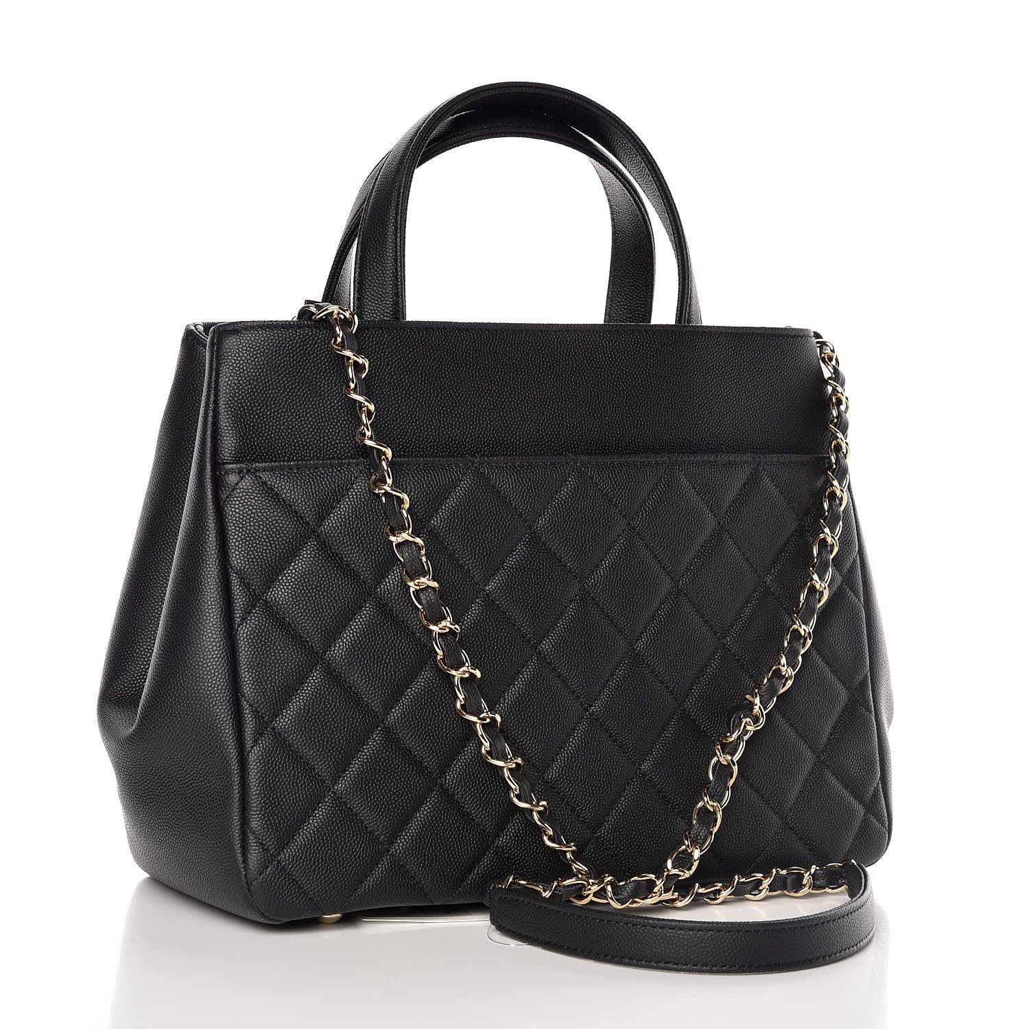 Chanel Caviar Quilted Small Business Affinity Shopping Bag Black 4 of 10