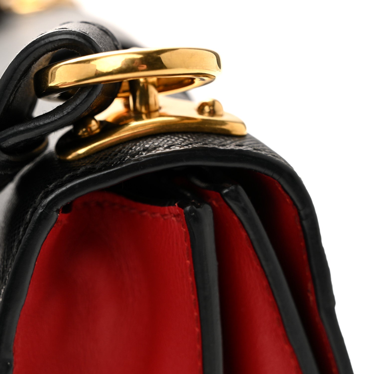 Prada City Calfskin Saffiano Cahier Bag Fuoco Black 1821708