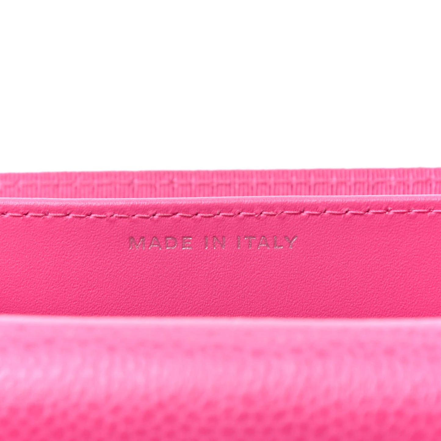 Caviar Quilted Flap Card Holder Wallet Pink