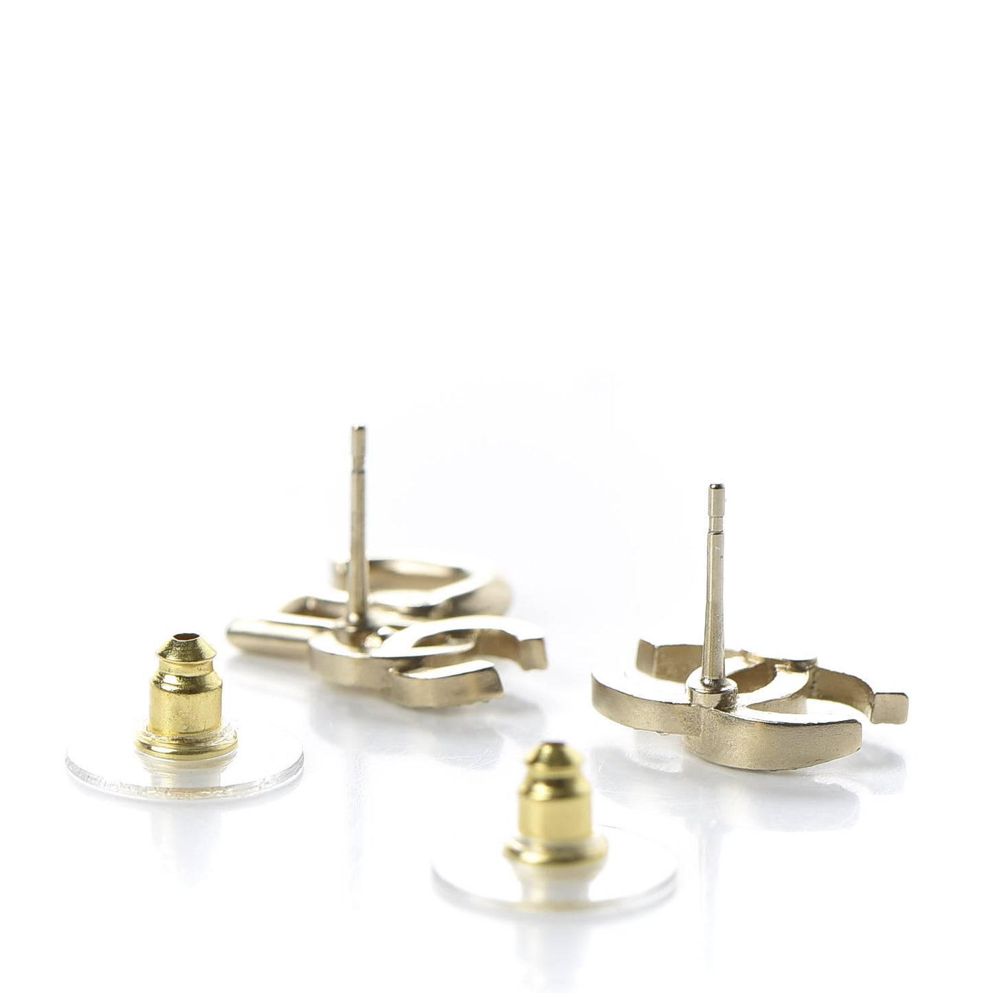 Crystal CC No 5 Earrings Gold