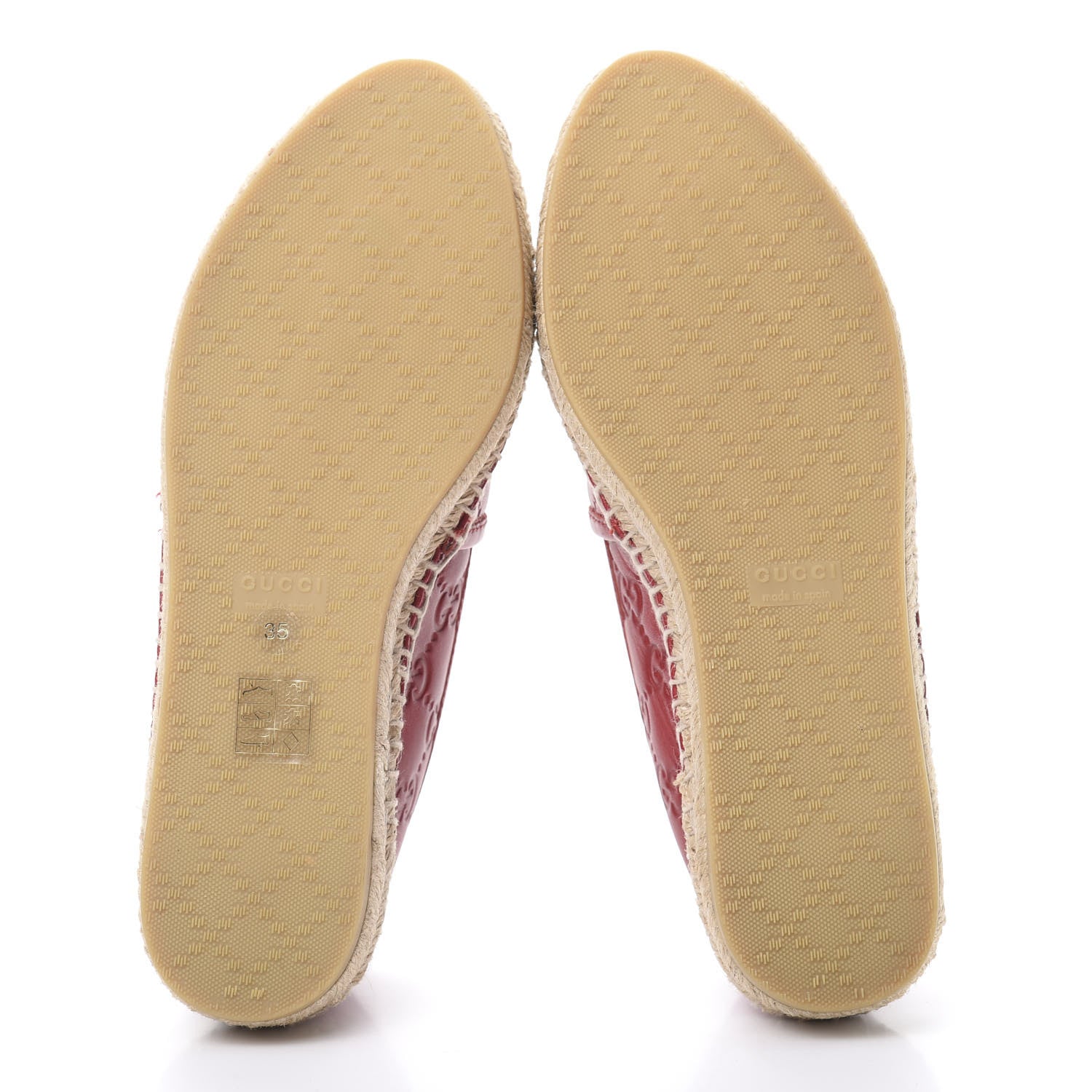 Gucci Guccissima Signature Espadrilles 35 Hibiscus Red 5 of 8