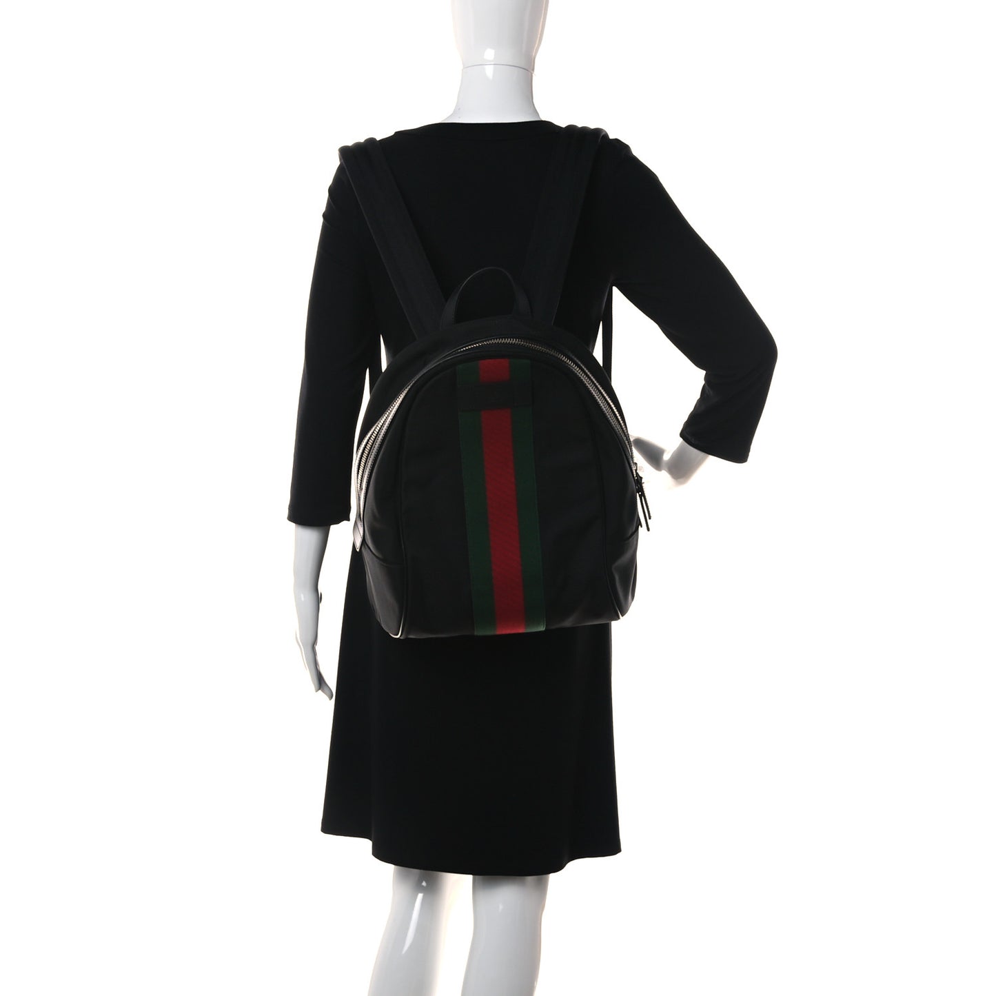 Techno Canvas Web Backpack Black