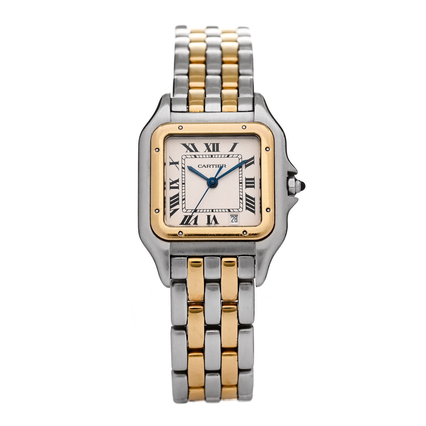 Stainless Steel 18K Yellow Gold 27mm Panthere Quartz Watch