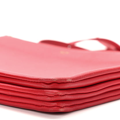 Celine Lambskin Large Trio Crossbody Bag Red 12 of 15