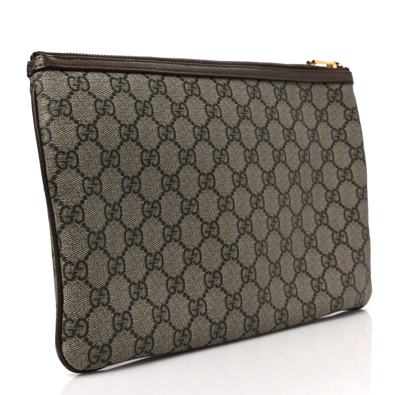 Gucci GG Supreme Monogram Large Ophidia Pouch Clutch Brown 3 of 8