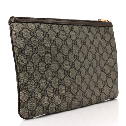Gucci GG Supreme Monogram Large Ophidia Pouch Clutch Brown 3 of 8