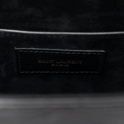 Saint Laurent Patent Matelasse Monogram June Box Bag Black 6 of 9