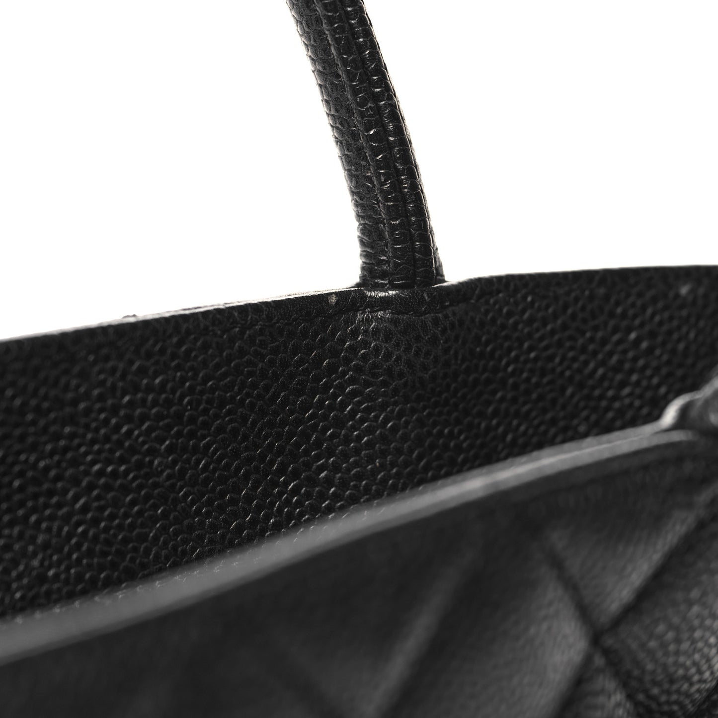 Caviar Quilted Medallion Tote Black
