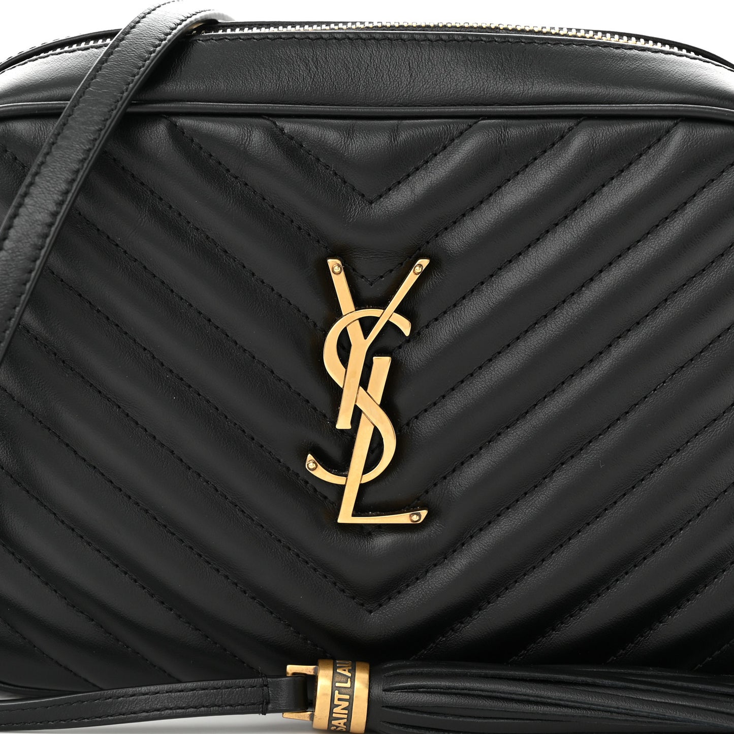 Calfskin Matelasse Monogram Lou Camera Bag Black