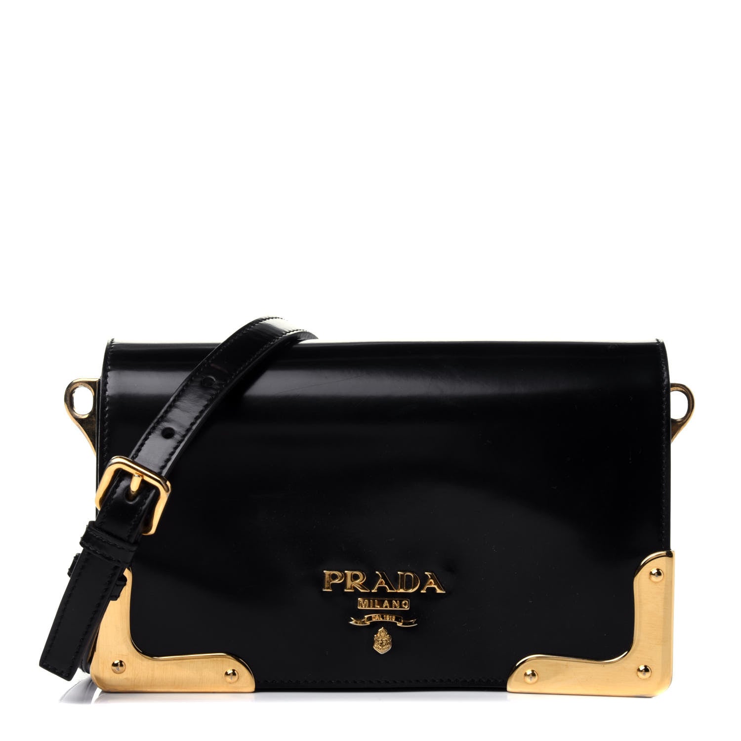 Prada Spazzolato Crossbody Bag Black 1 of 6