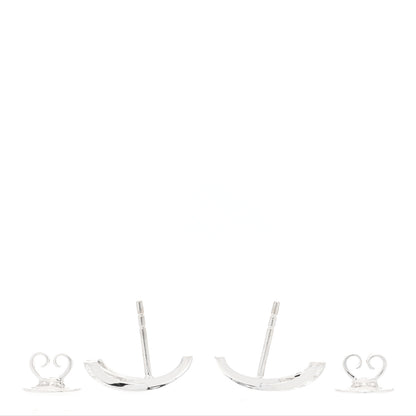Graff 18K White Gold Diamond Kiss Stud Earrings 3 of 4