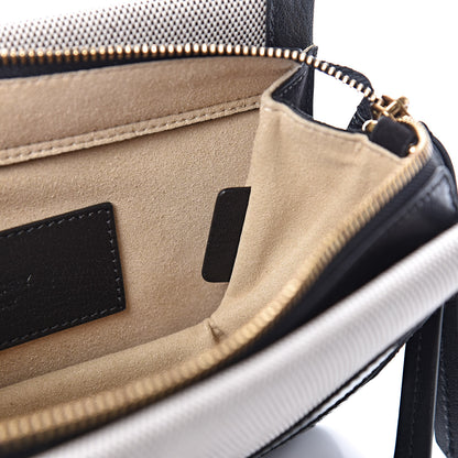 Givenchy Suede Calfskin Canvas GV Cross Shoulder Bag Black 8 of 10