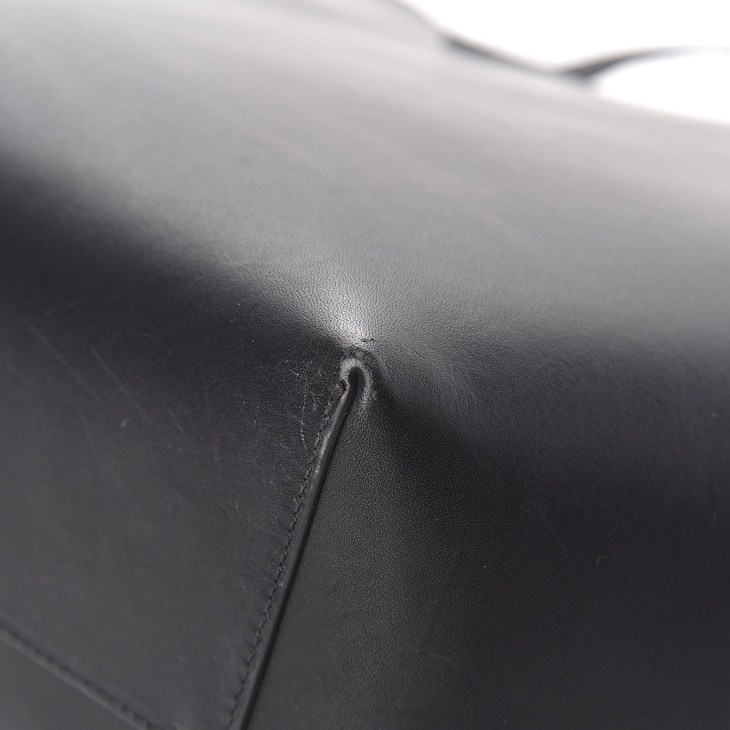 Calfskin Large Shopping Tote Black Flamma