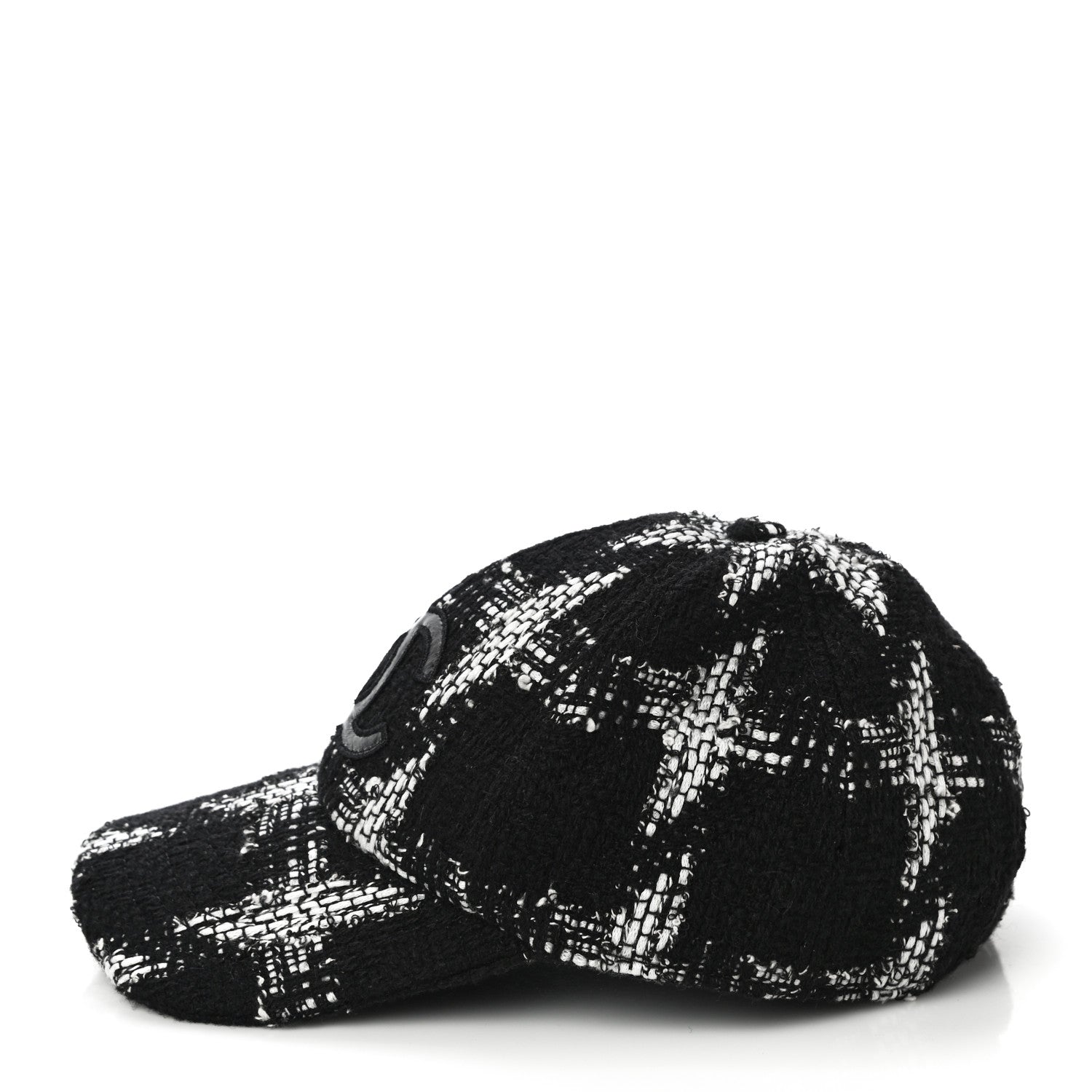 Chanel Tweed CC Cap Hat S Black White 3 of 6
